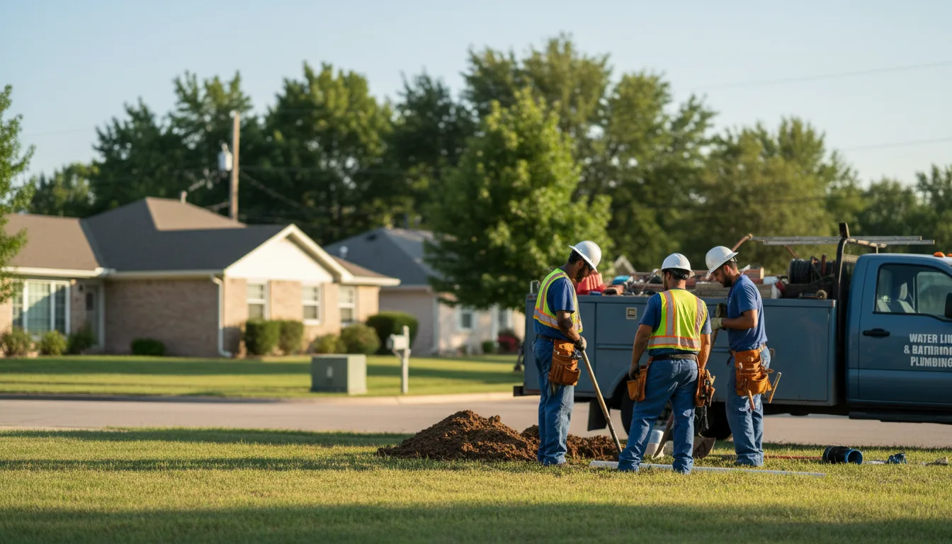 Residential water line and bathroom plumbing service in Edinburg, VA